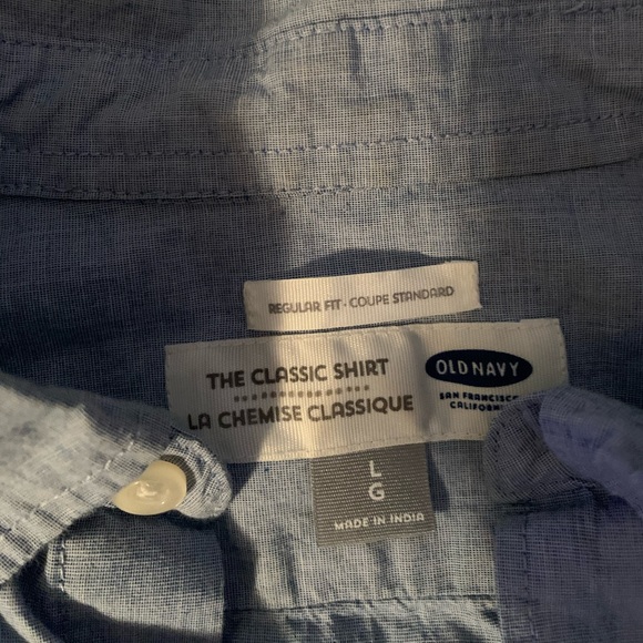 Old navy light blue button up shirt - Picture 2 of 3